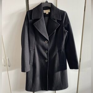 Michael Kors black wool long coat